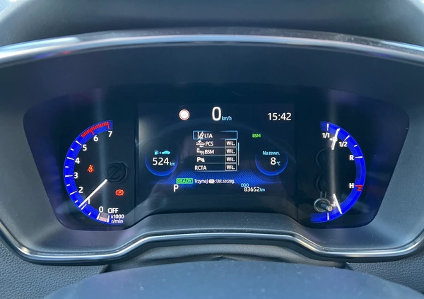 Toyota Corolla cena 99999 przebieg: 83652, rok produkcji 2019 z Witnica małe 562